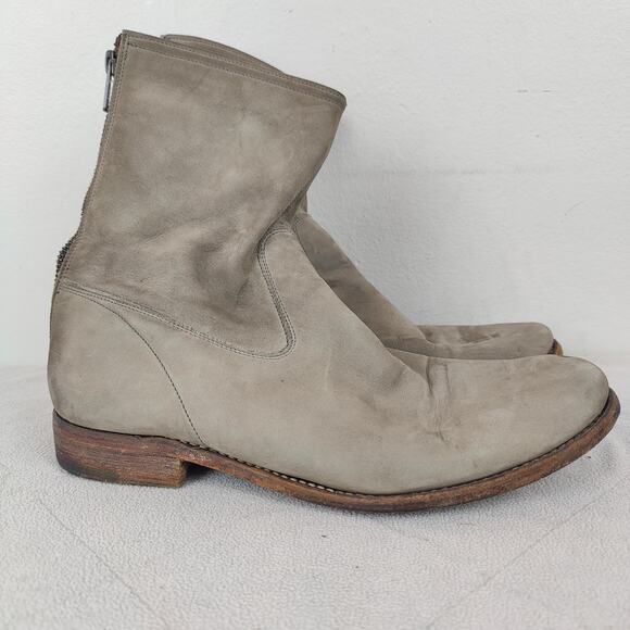 Premiata Ankle Boots Mens‎ UK 6 US 7 Taupe Suede Leather Zip Back Made in Italy - Picture 1 of 11